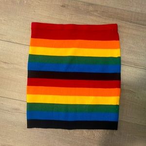 Rainbow Stripe 🌈 Pride knit skirt sz M